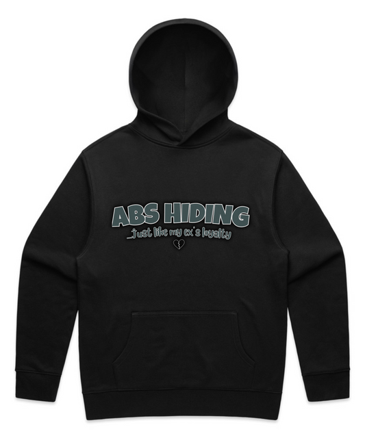 "ABS HIDING... Just Like My Ex’s Loyalty" – Unisex Oversized Pumpcover Hoodie