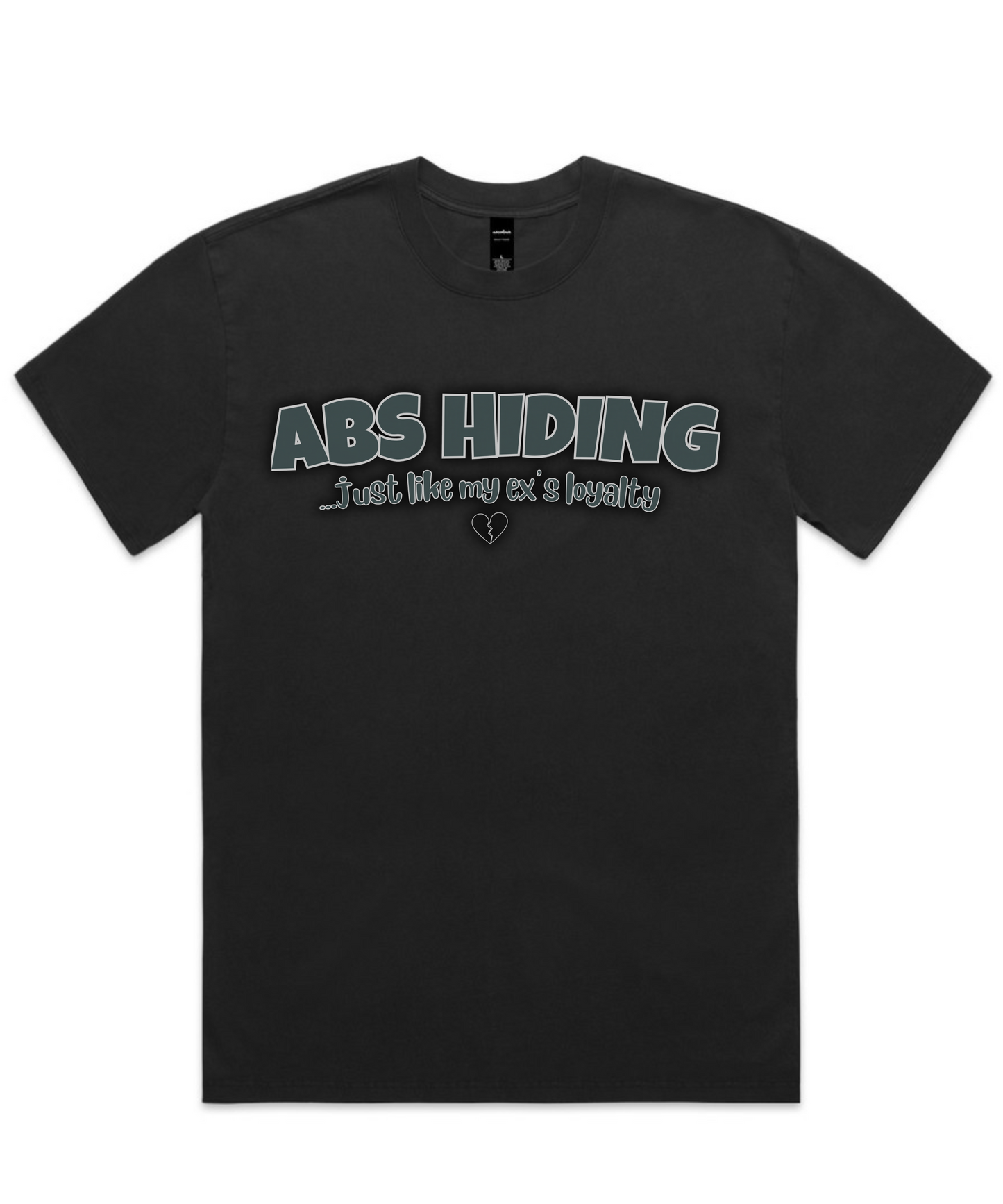 ”ABS HIDING... JUST LIKE MY EX’S LOYALTY” – Unisex Oversized Pumpcover Tee