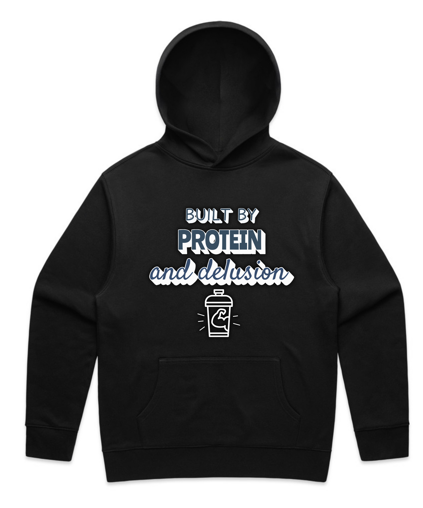 BUILT BY PROTEIN & DELUSION - Unisex Oversized Pumpcover Hoodie