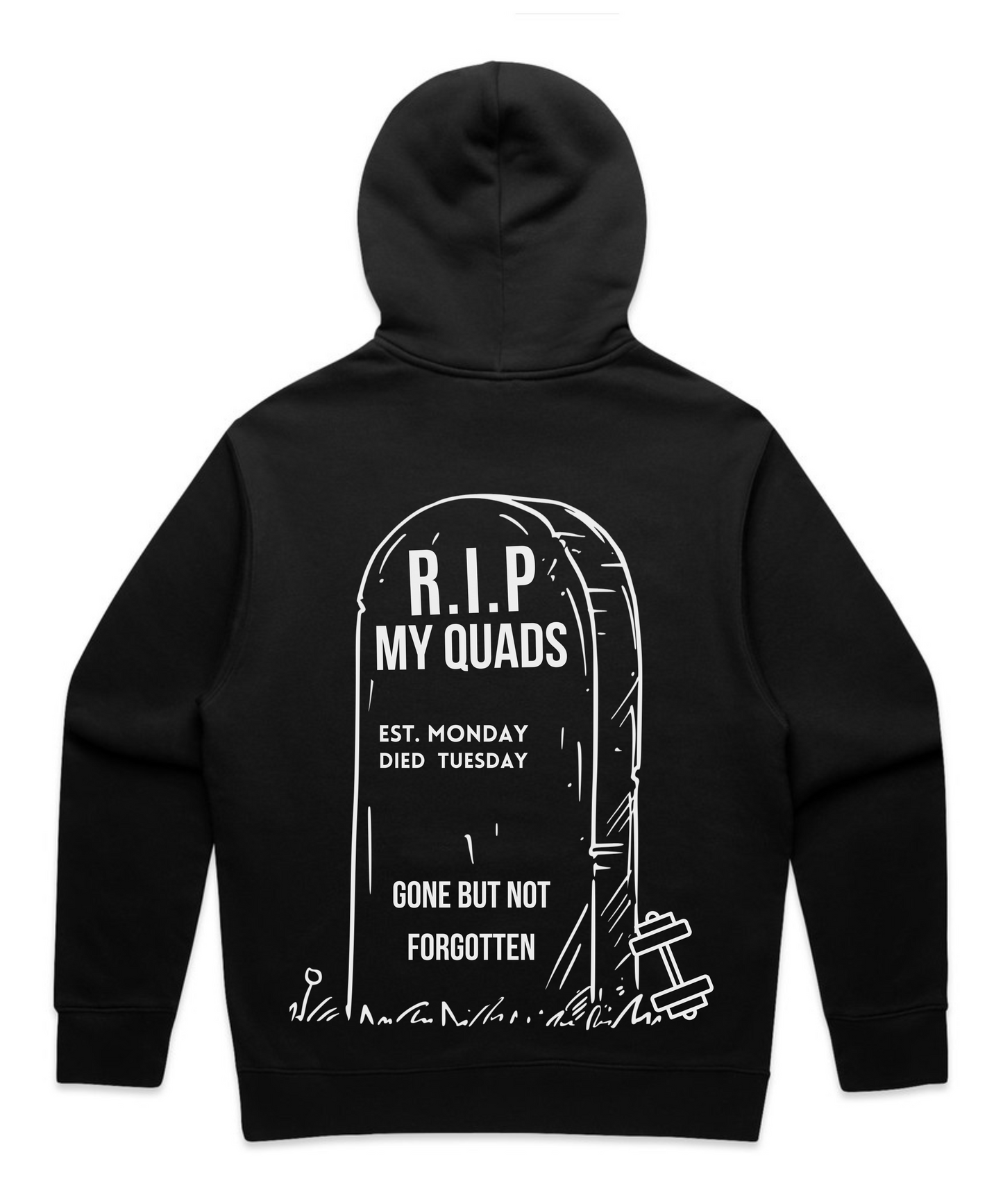 ”R.I.P MY QUADS ”– Unisex Oversized Pumpcover Hoodie
