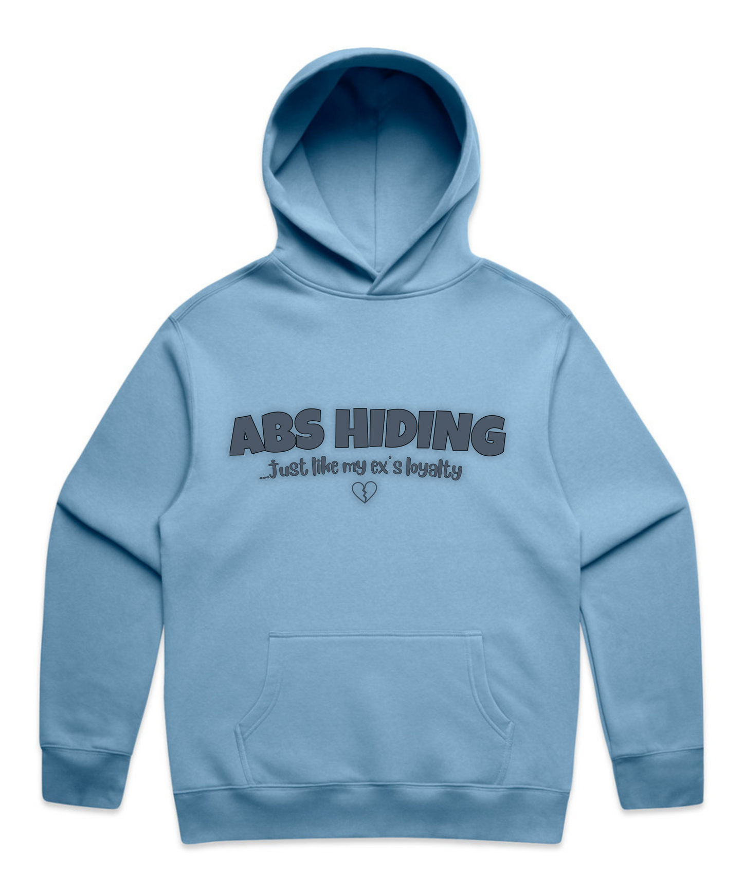 ABS HIDING... Just Like My Ex’s Loyalty – Unisex Oversized Pumpcover Hoodie
