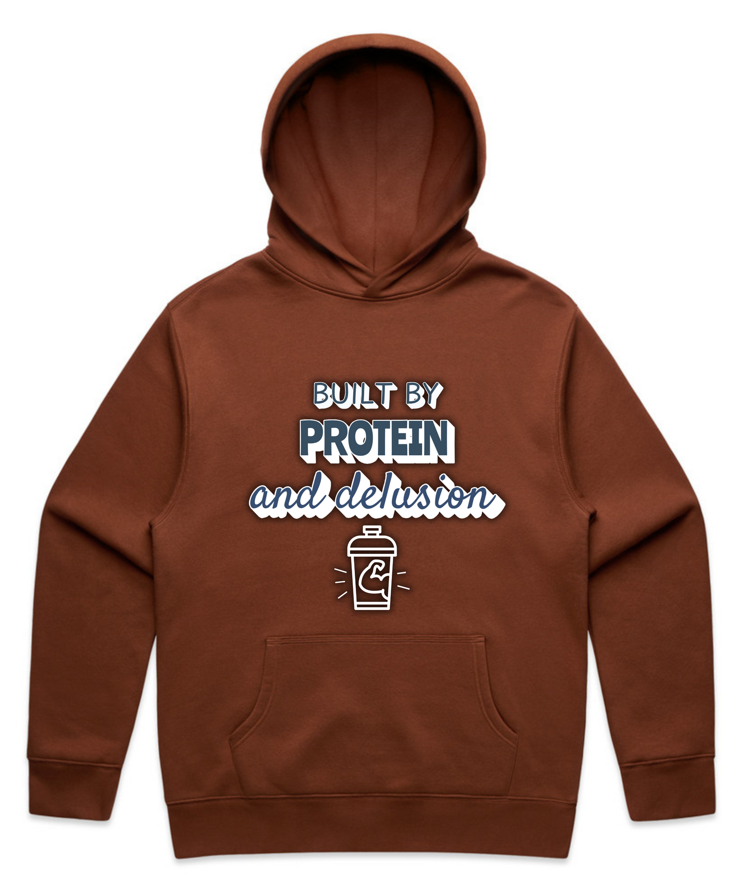 BUILT BY PROTEIN & DELUSION - Unisex Oversized Pumpcover Hoodie