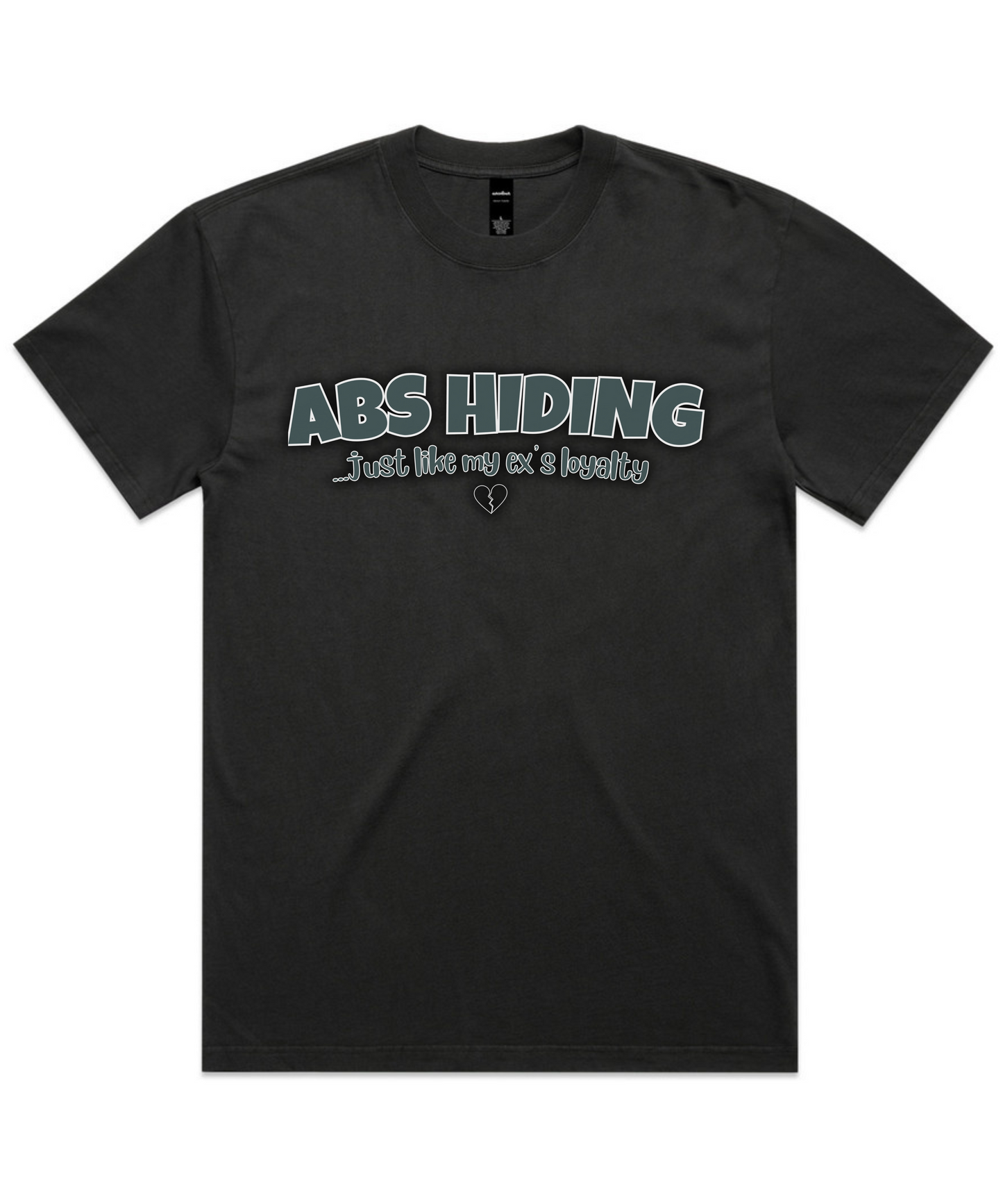 ”ABS HIDING... JUST LIKE MY EX’S LOYALTY” – Unisex Oversized Pumpcover Tee