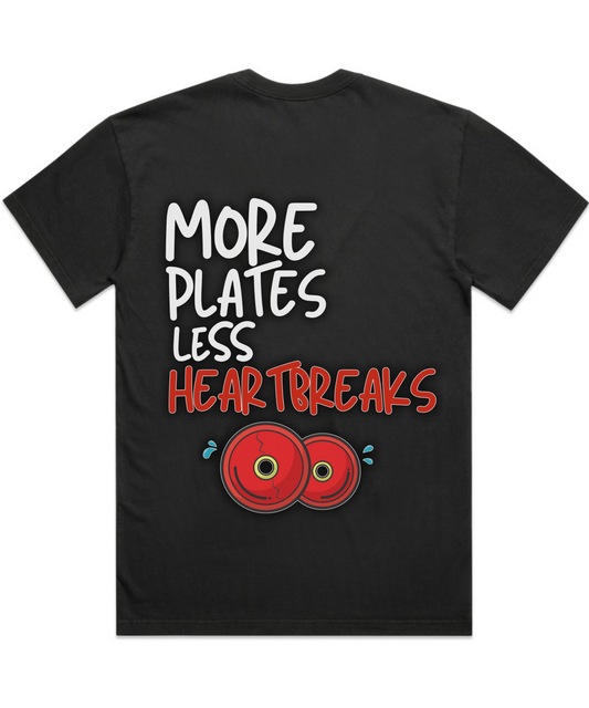 MORE PLATES, LESS HEARTBREAKS - Unisex Oversized Pumpcover Tee