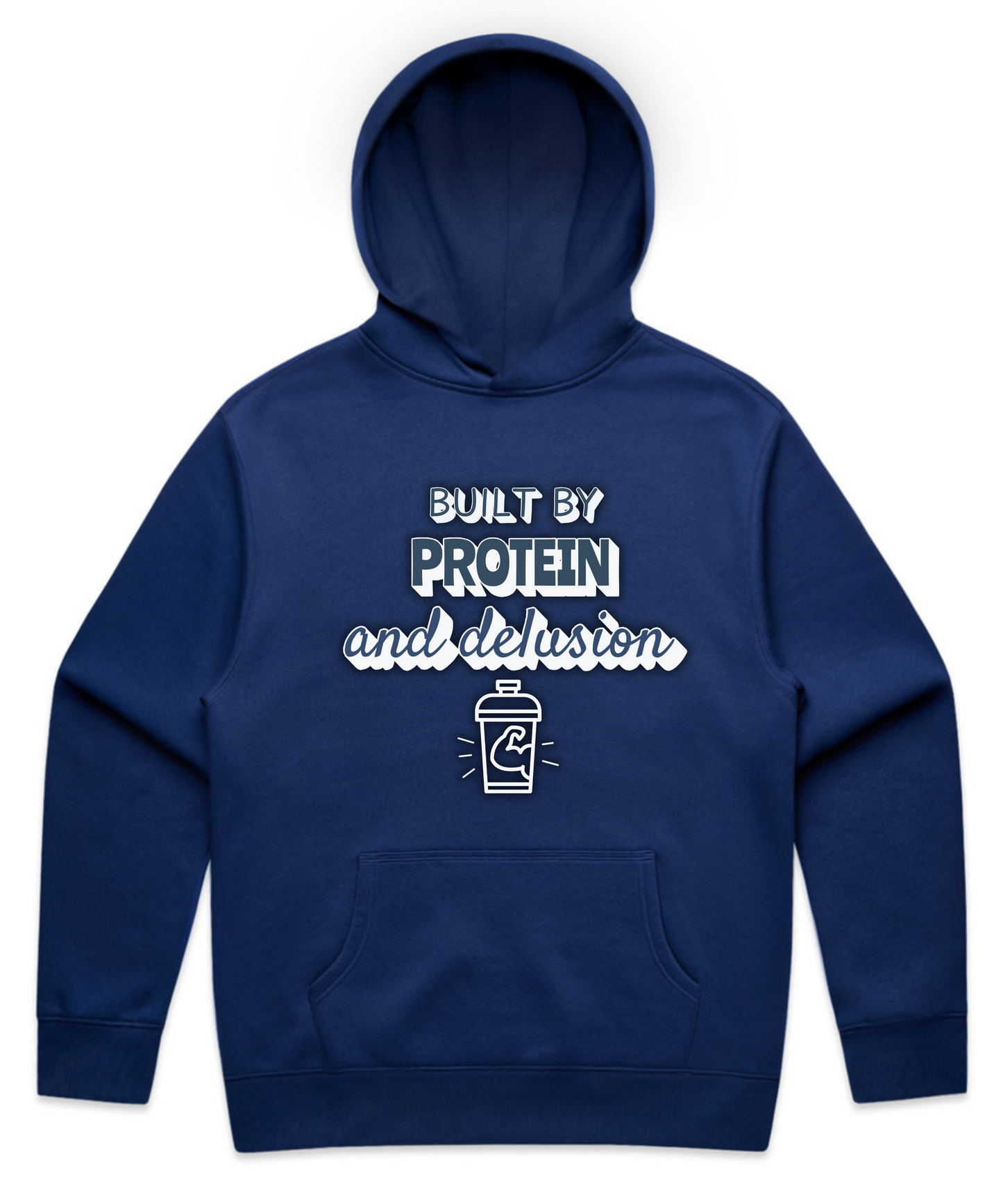 BUILT BY PROTEIN & DELUSION - Unisex Oversized Pumpcover Hoodie