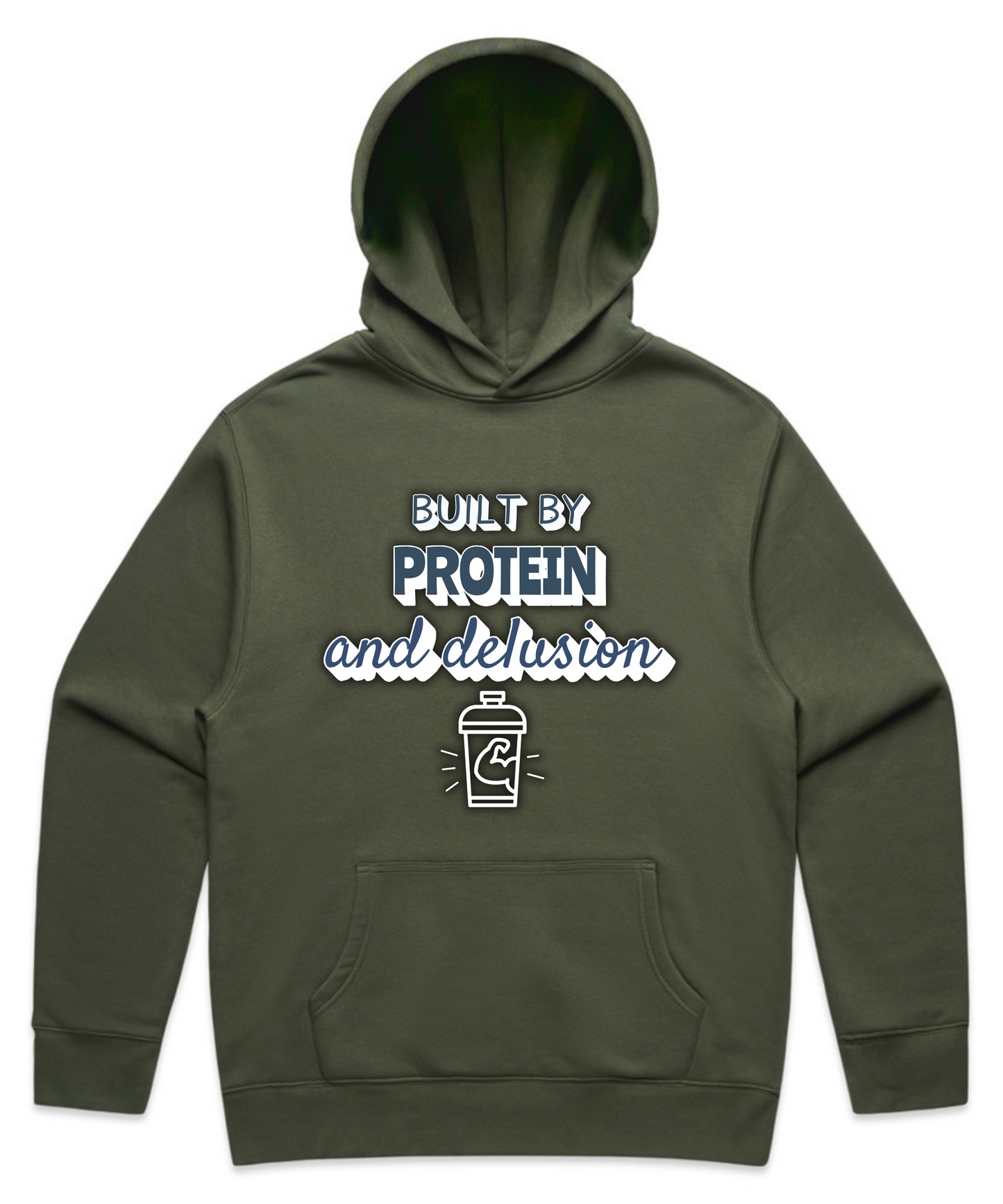BUILT BY PROTEIN & DELUSION - Unisex Oversized Pumpcover Hoodie