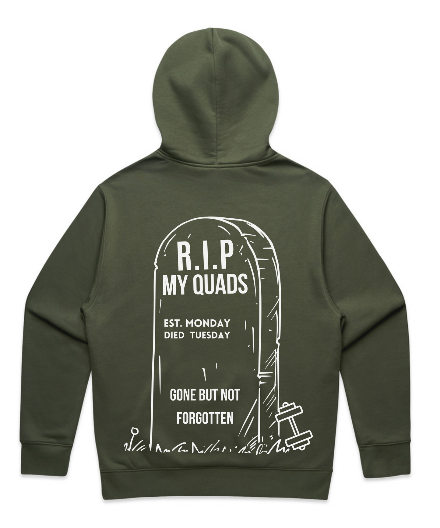 ”R.I.P MY QUADS ”– Unisex Oversized Pumpcover Hoodie