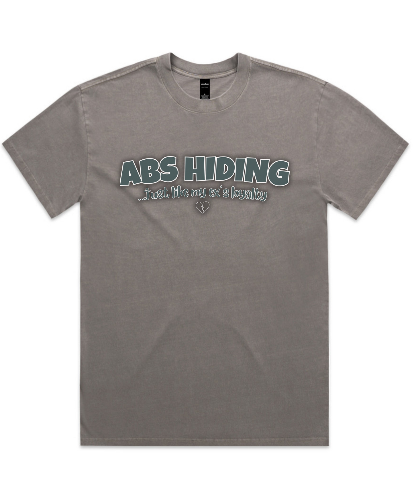 ”ABS HIDING... JUST LIKE MY EX’S LOYALTY” – Unisex Oversized Pumpcover Tee