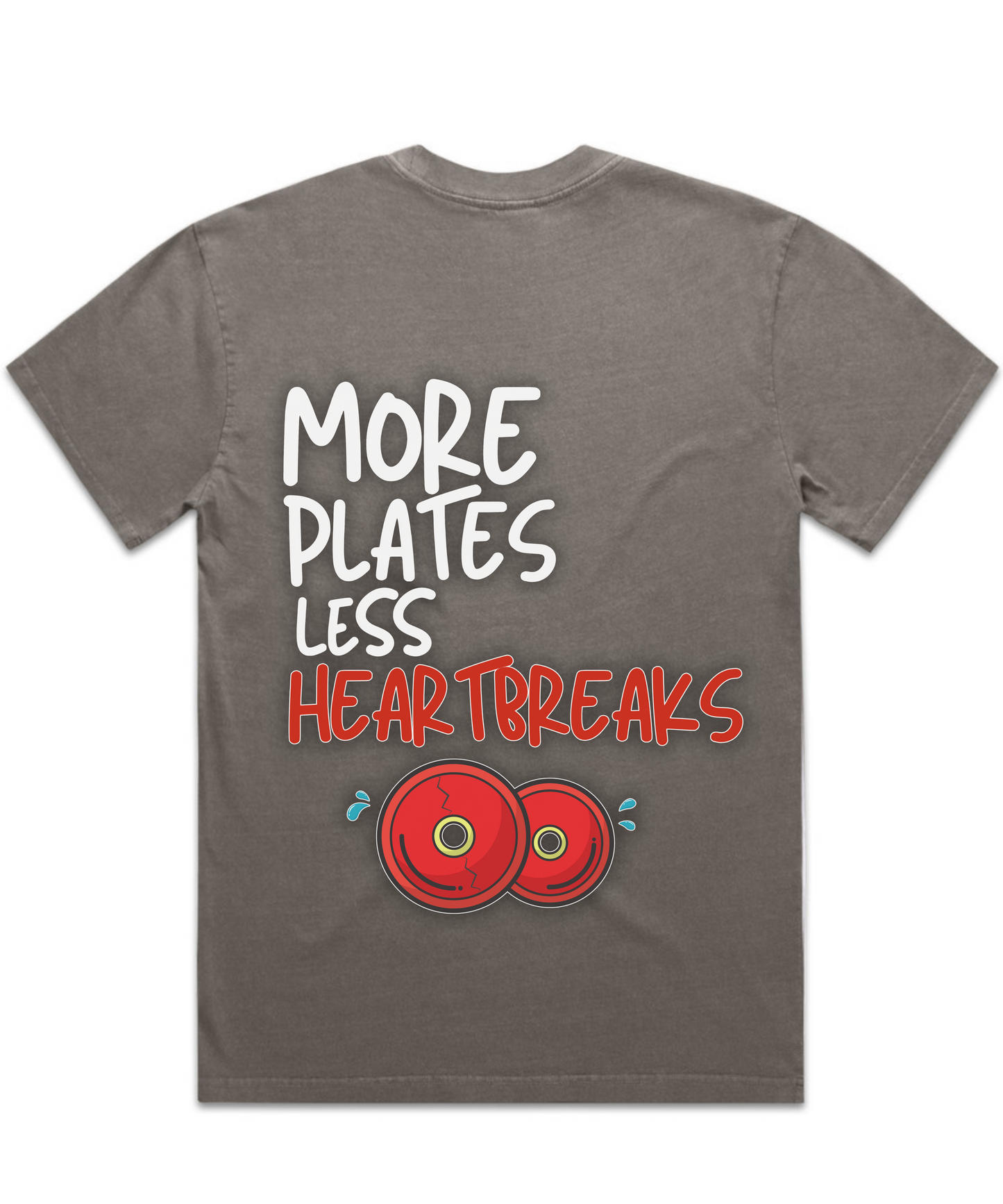 MORE PLATES, LESS HEARTBREAKS - Unisex Oversized Pumpcover Tee