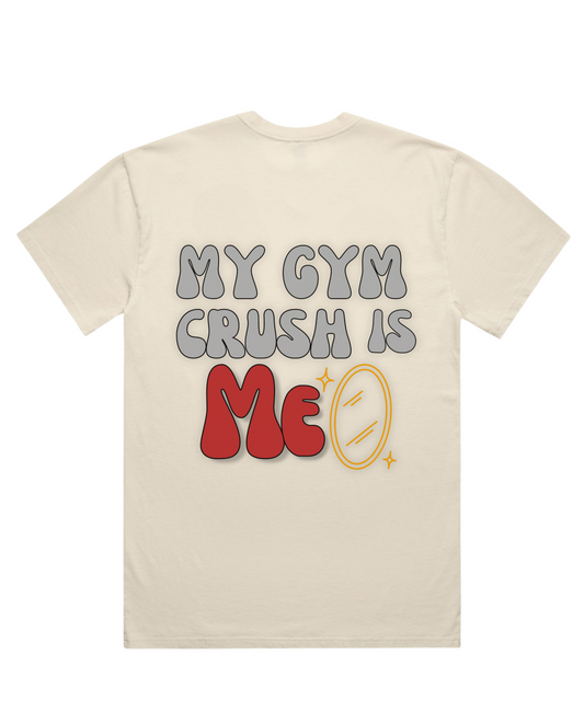 ”MY GYM CRUSH IS ME” – Unisex Oversized Pumpcover Tee