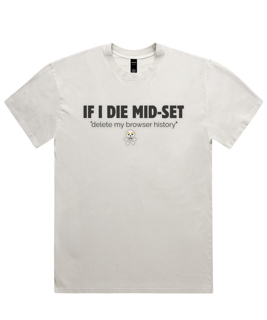 ☠️ IF I DIE MID-SET – Unisex Oversized Pumpcover Tee