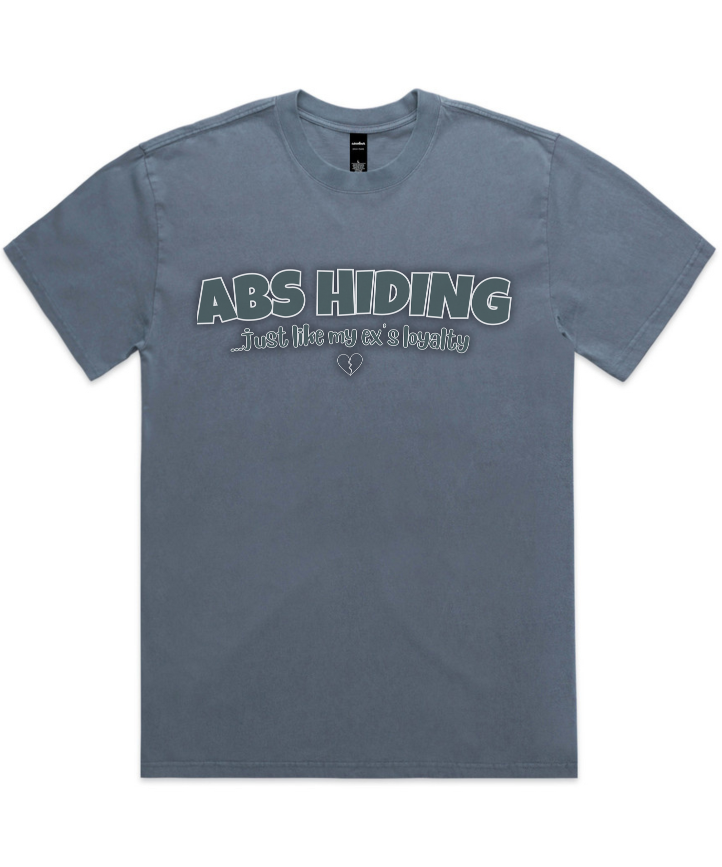 ”ABS HIDING... JUST LIKE MY EX’S LOYALTY” – Unisex Oversized Pumpcover Tee