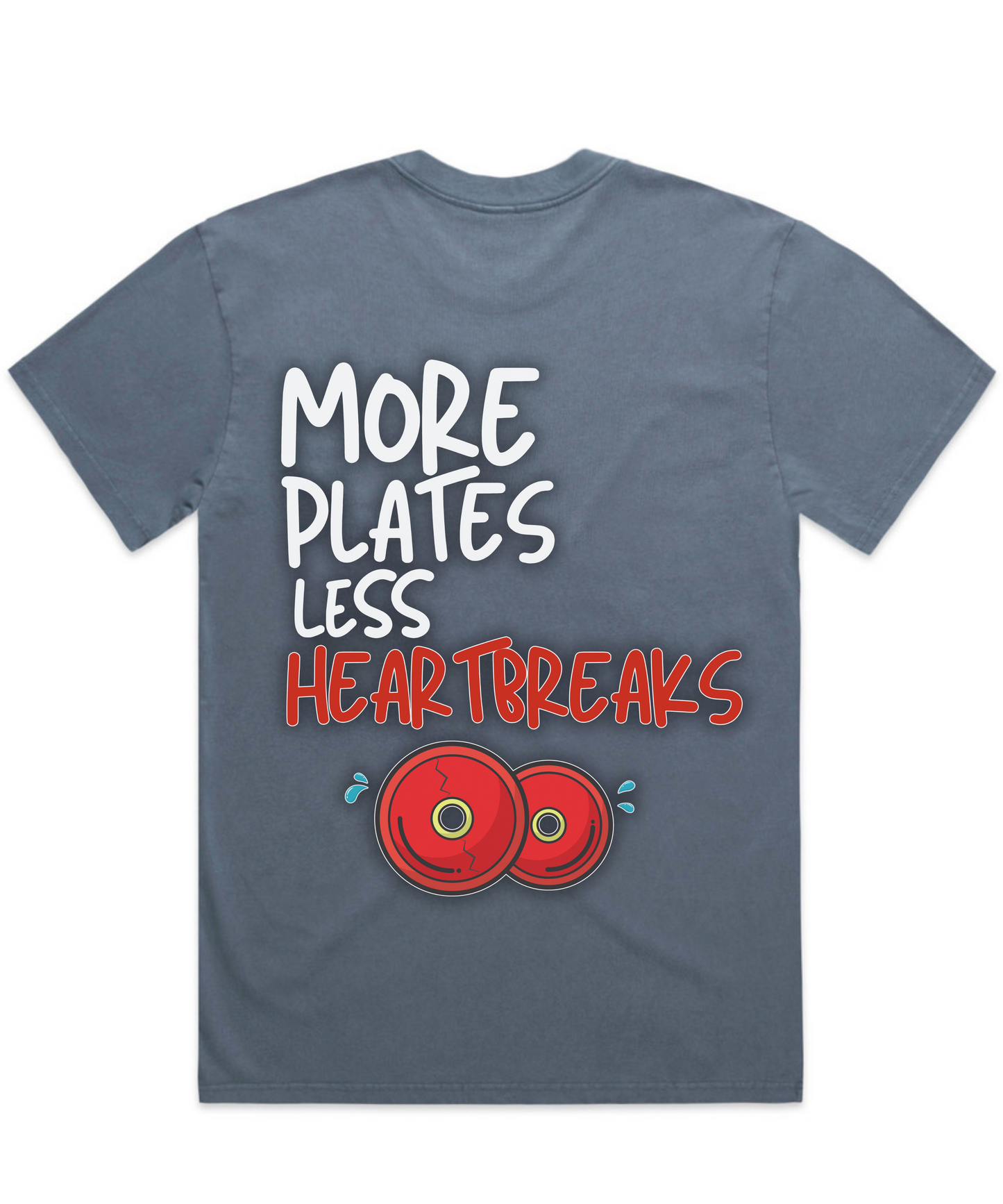 MORE PLATES, LESS HEARTBREAKS - Unisex Oversized Pumpcover Tee