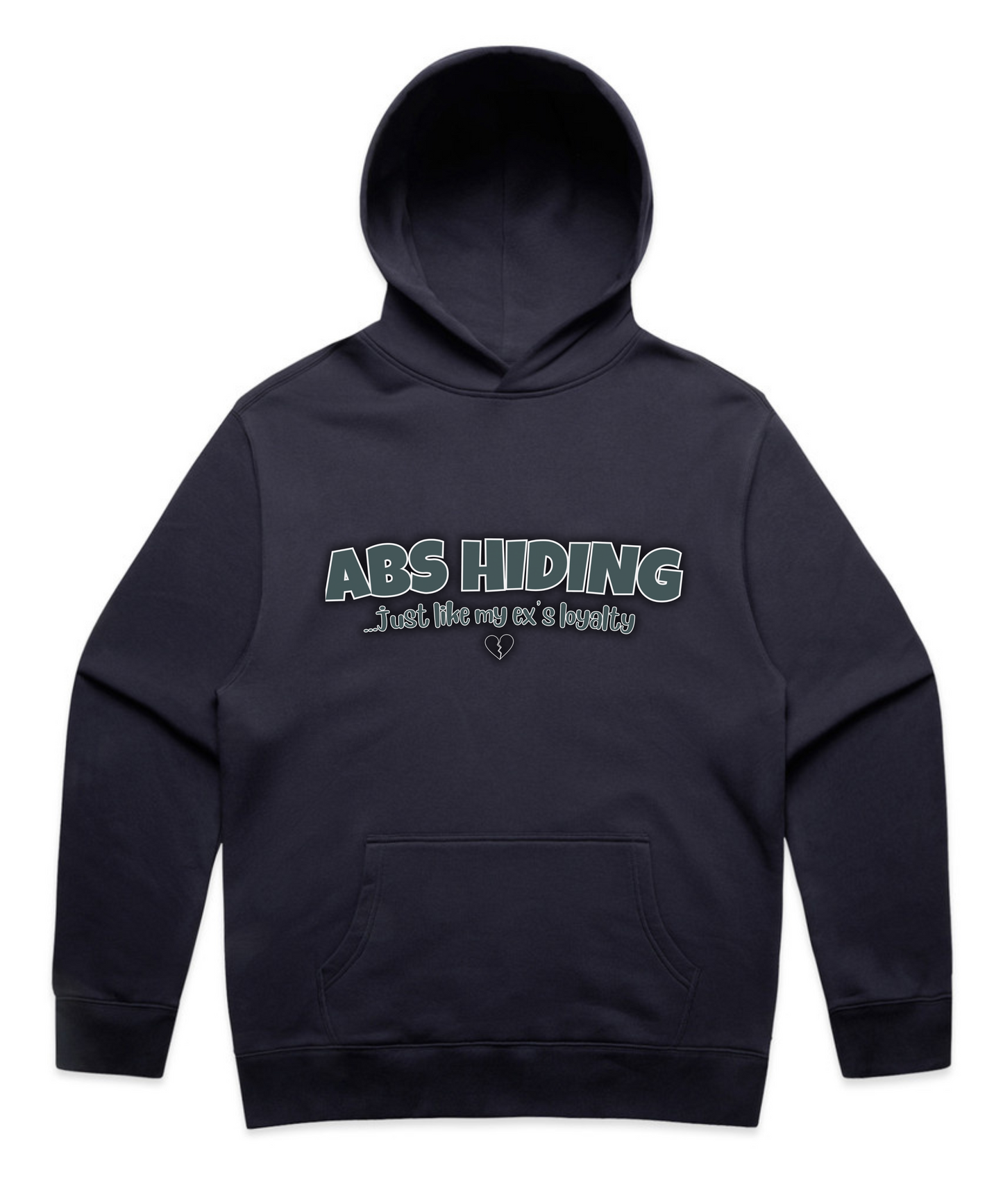 "ABS HIDING... Just Like My Ex’s Loyalty" – Unisex Oversized Pumpcover Hoodie