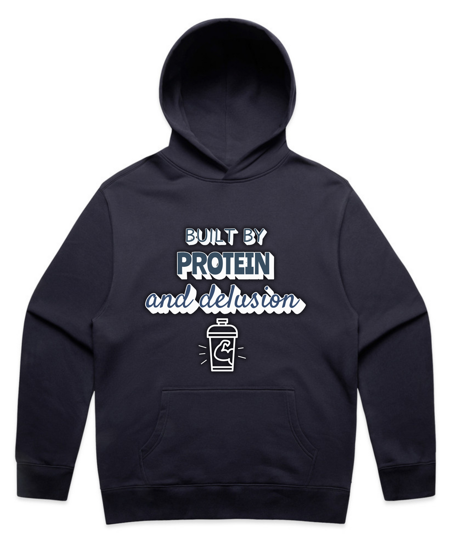 BUILT BY PROTEIN & DELUSION - Unisex Oversized Pumpcover Hoodie