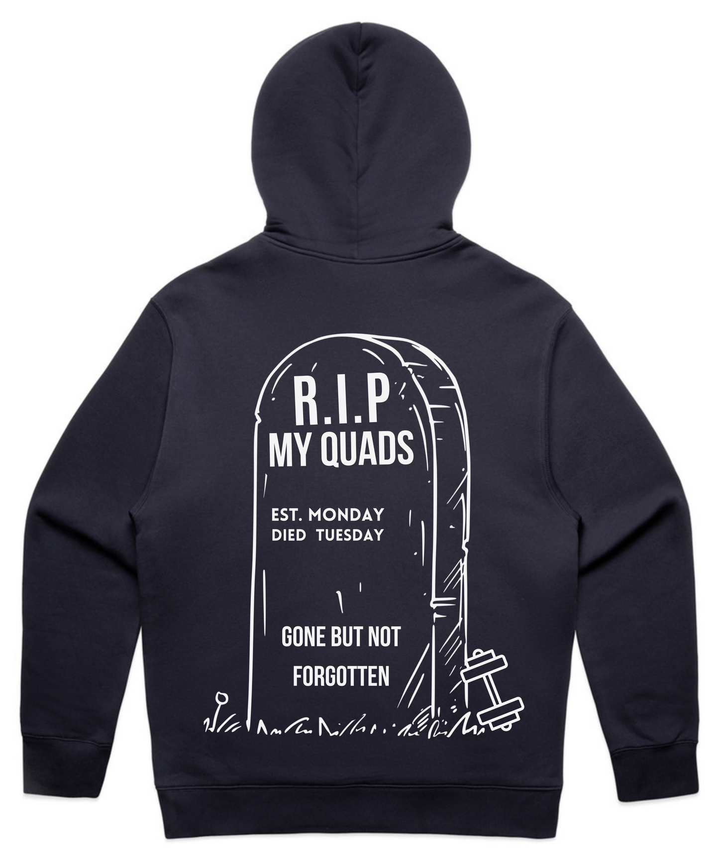 ”R.I.P MY QUADS ”– Unisex Oversized Pumpcover Hoodie