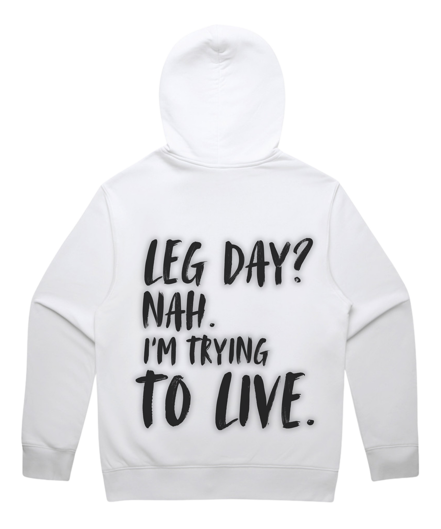 π LEG DAY? NAH. IβM TRYING TO LIVE - Unisex Oversized Pumpcover Hoodie