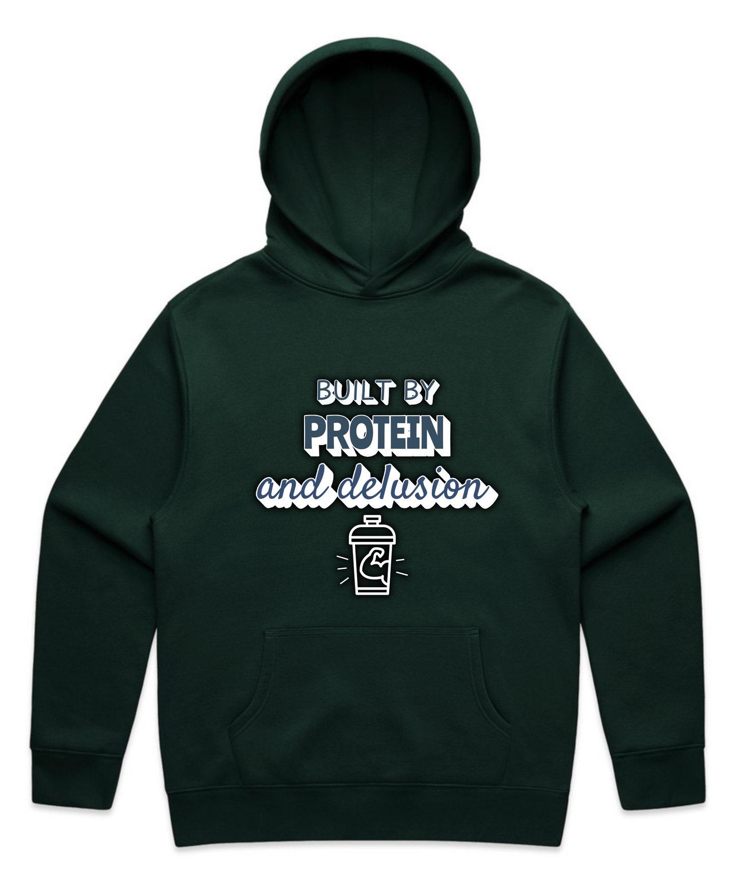 BUILT BY PROTEIN & DELUSION - Unisex Oversized Pumpcover Hoodie