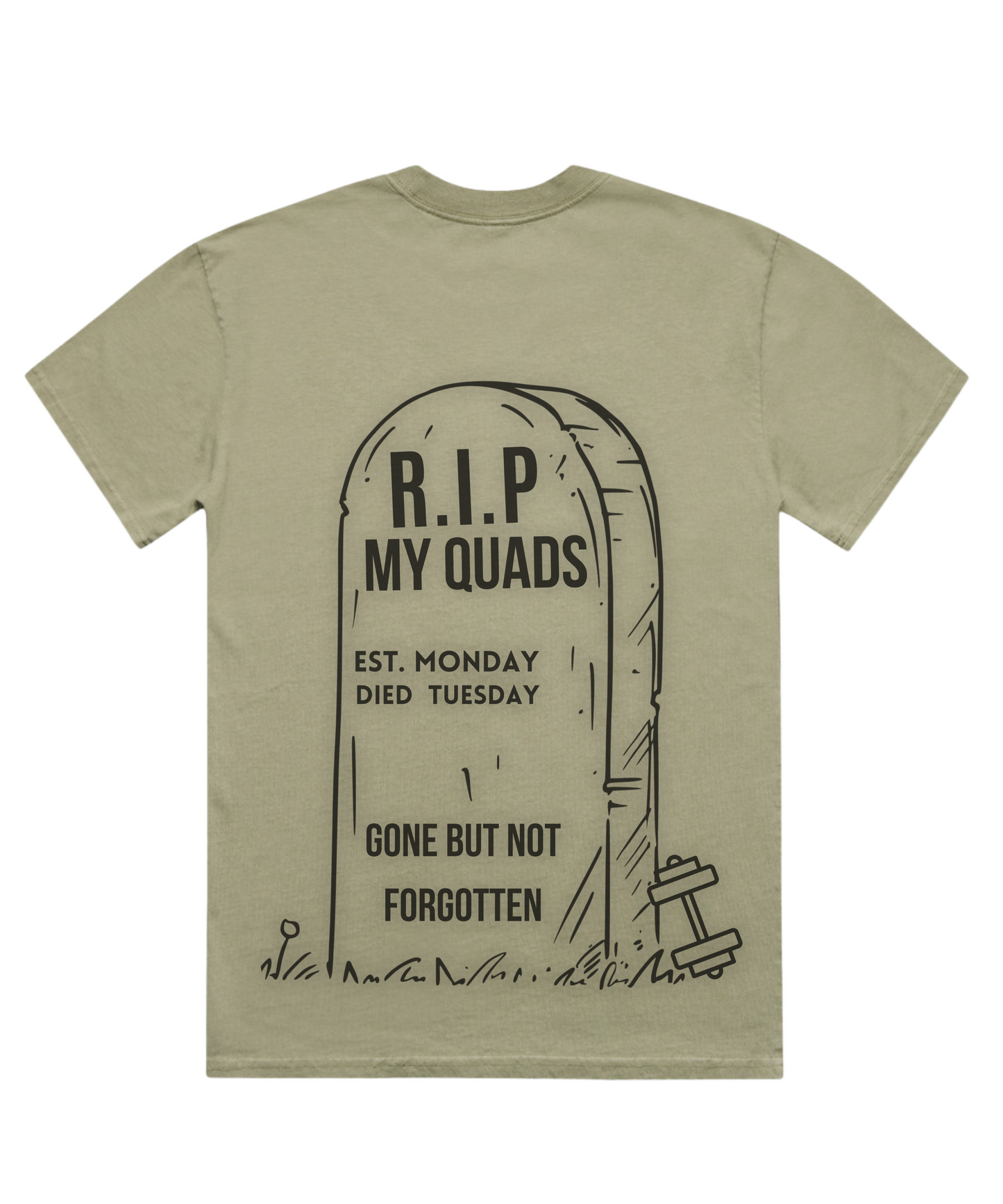 ”🪦 RIP MY QUADS”– Unisex Oversized Heavyweight Pumpcover Tee