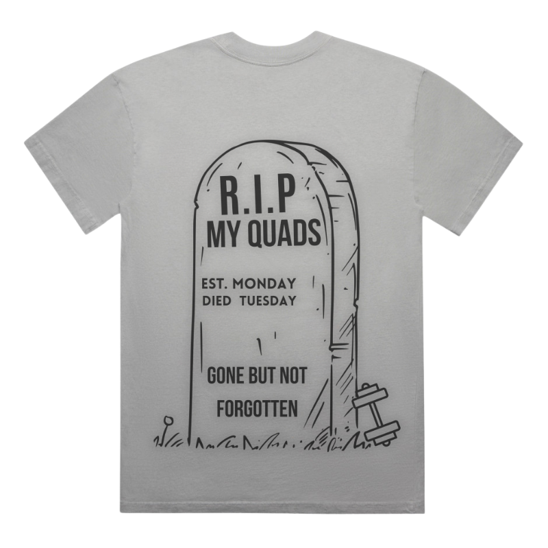 ”🪦 RIP MY QUADS”– Unisex Oversized Heavyweight Pumpcover Tee