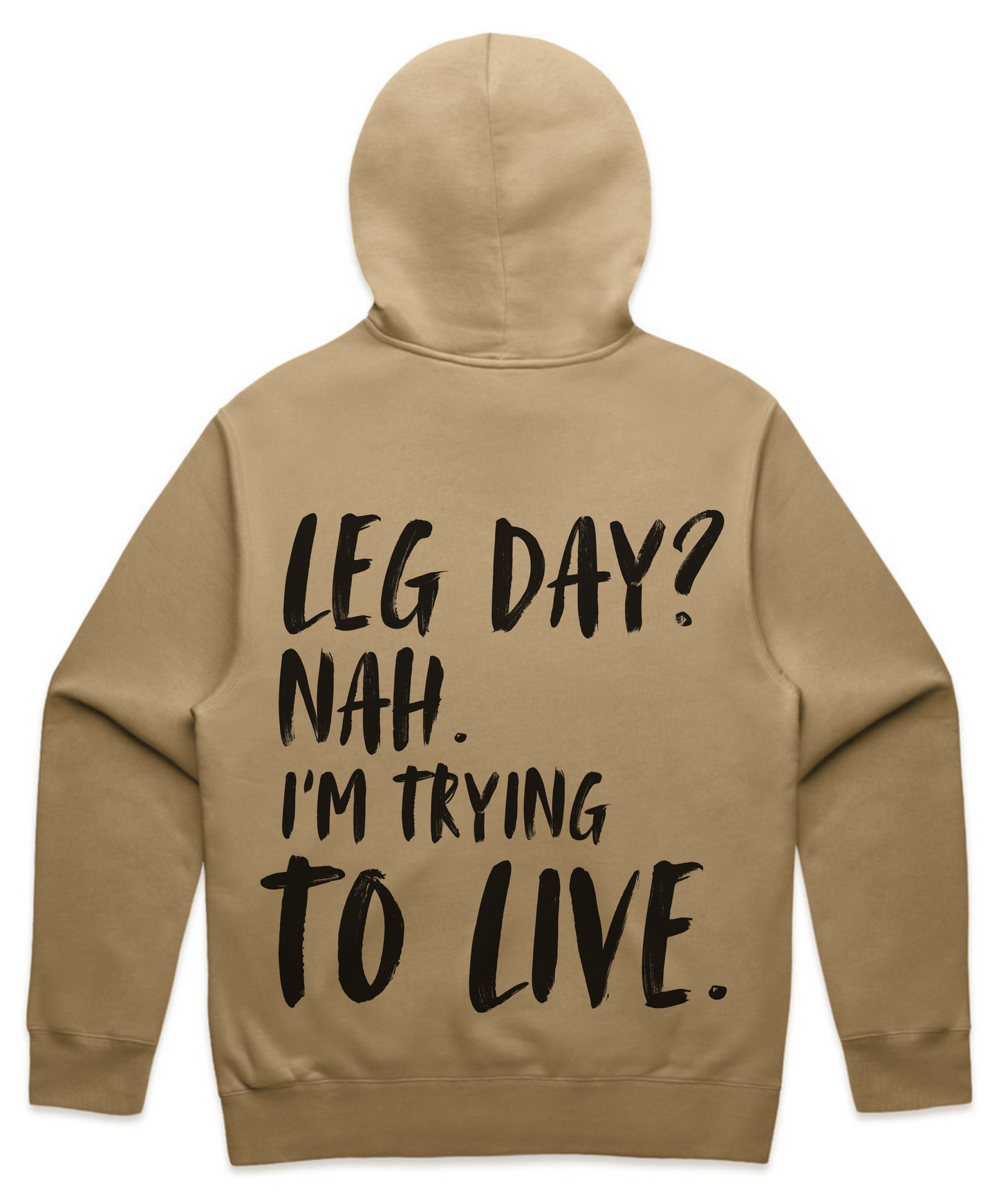 π LEG DAY? NAH. IβM TRYING TO LIVE - Unisex Oversized Pumpcover Hoodie