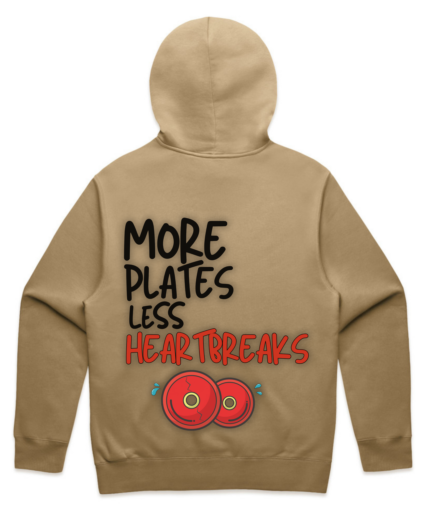 ”More Plates, Less Heartbreaks” - Unisex Oversized Pumpcover Hoodie