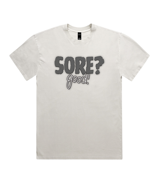'SORE? GOOD. Unisex Oversized Pumpcover Tee – Pain Is Proof You Showed Up
