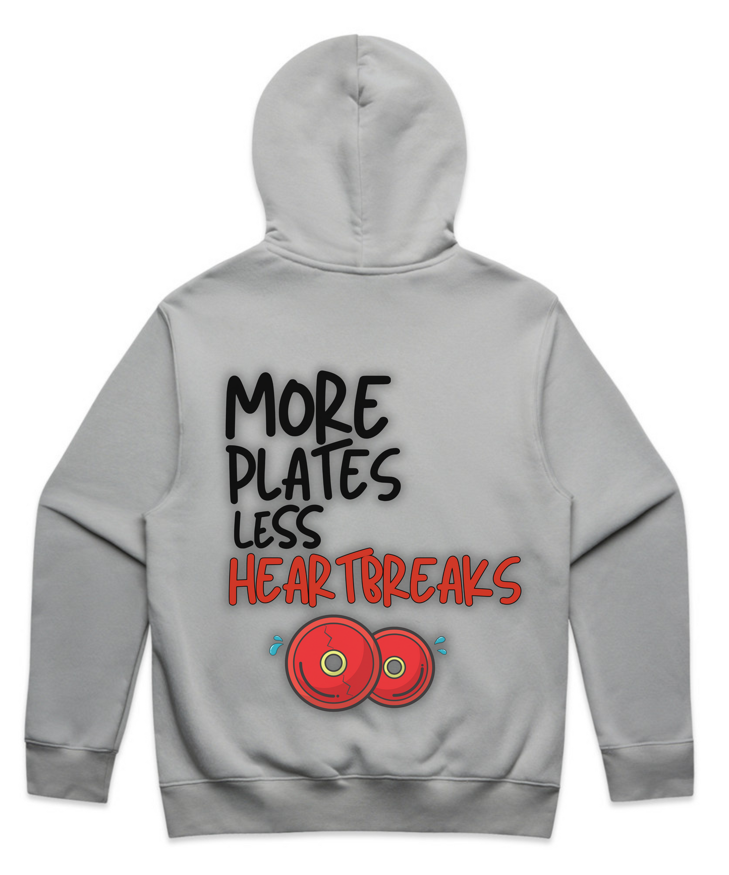 ”More Plates, Less Heartbreaks” - Unisex Oversized Pumpcover Hoodie