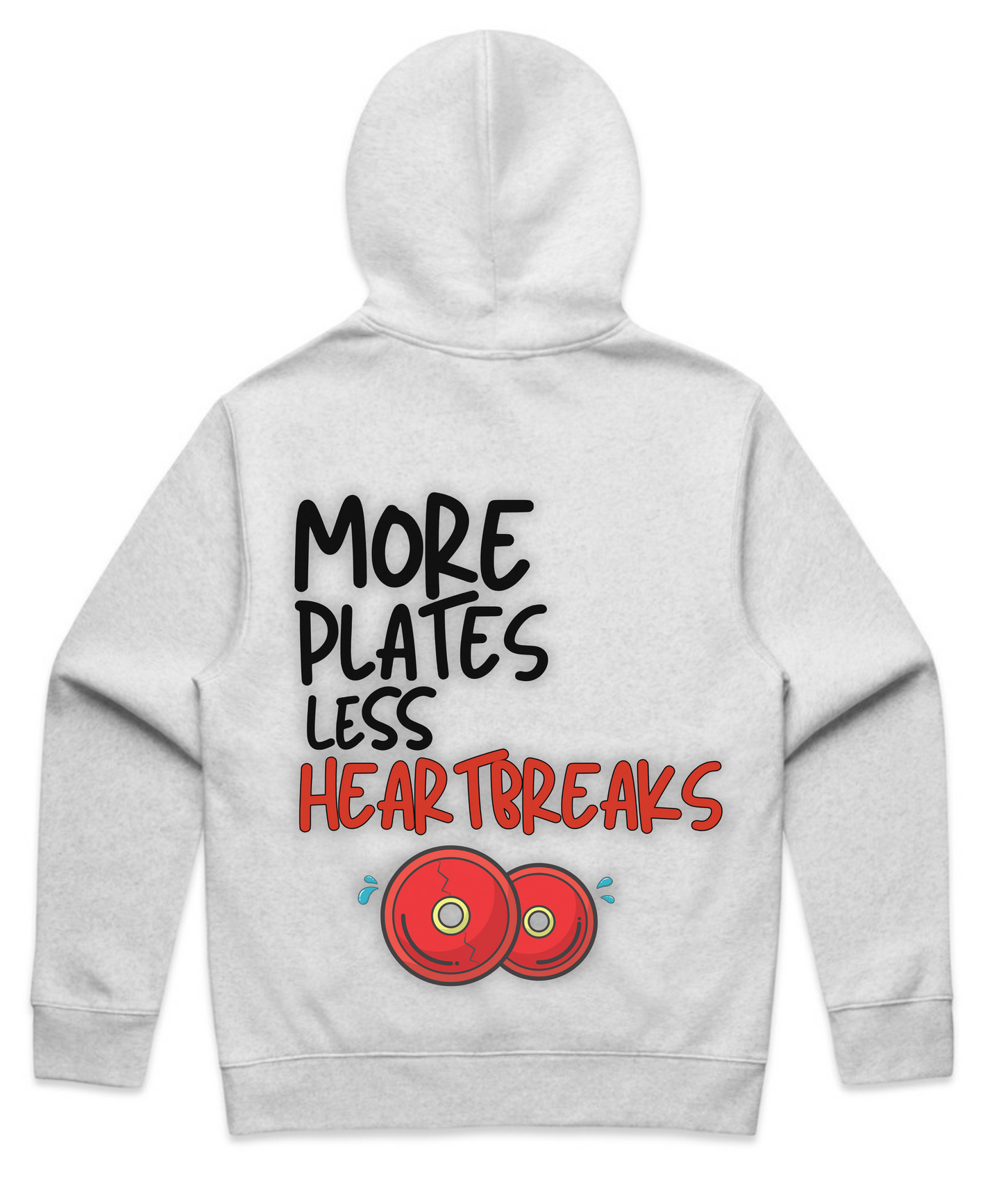 ”More Plates, Less Heartbreaks” - Unisex Oversized Pumpcover Hoodie