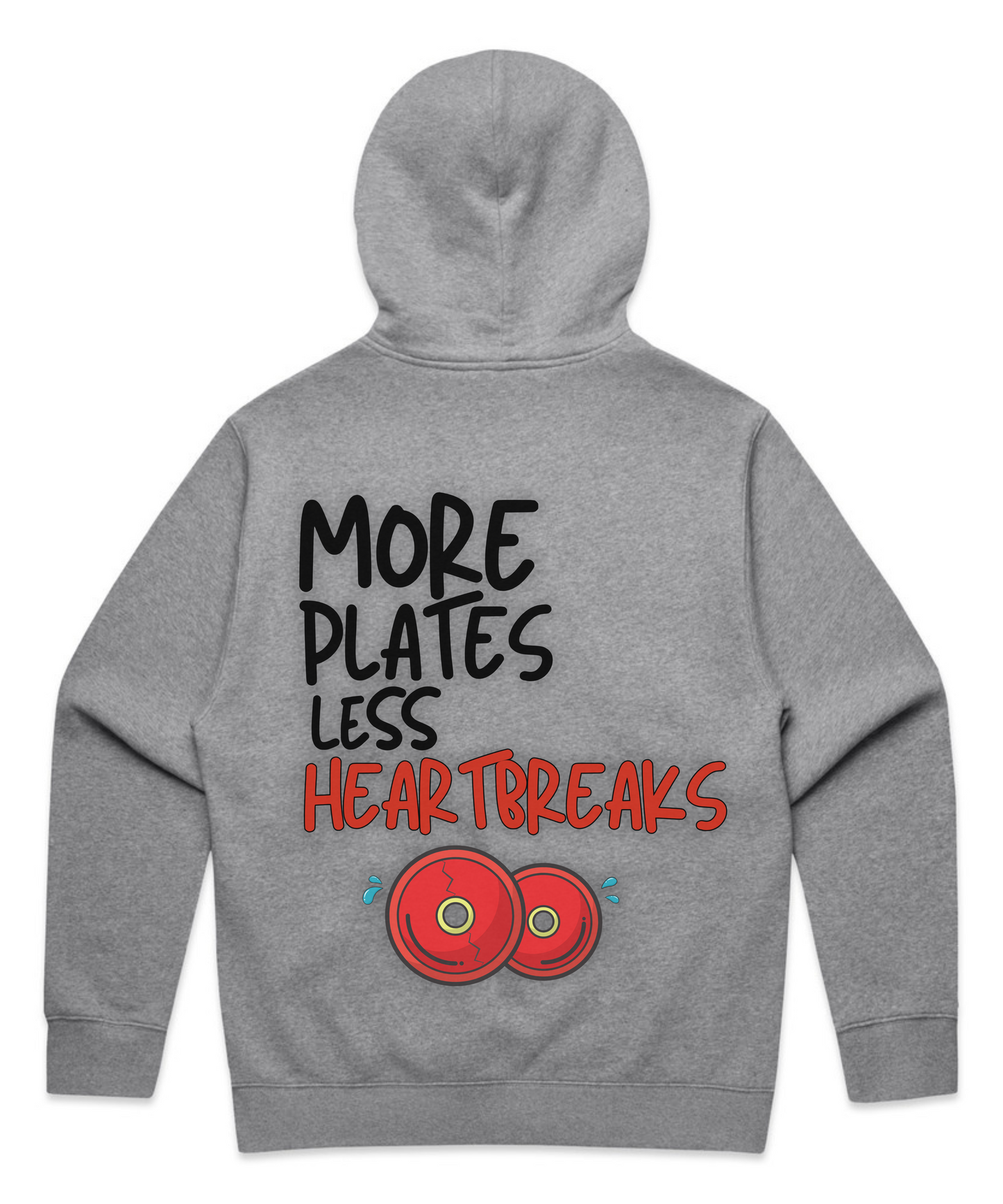 ”More Plates, Less Heartbreaks” - Unisex Oversized Pumpcover Hoodie