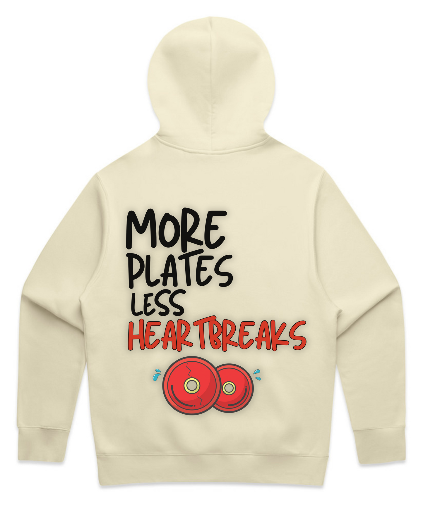 ”More Plates, Less Heartbreaks” - Unisex Oversized Pumpcover Hoodie