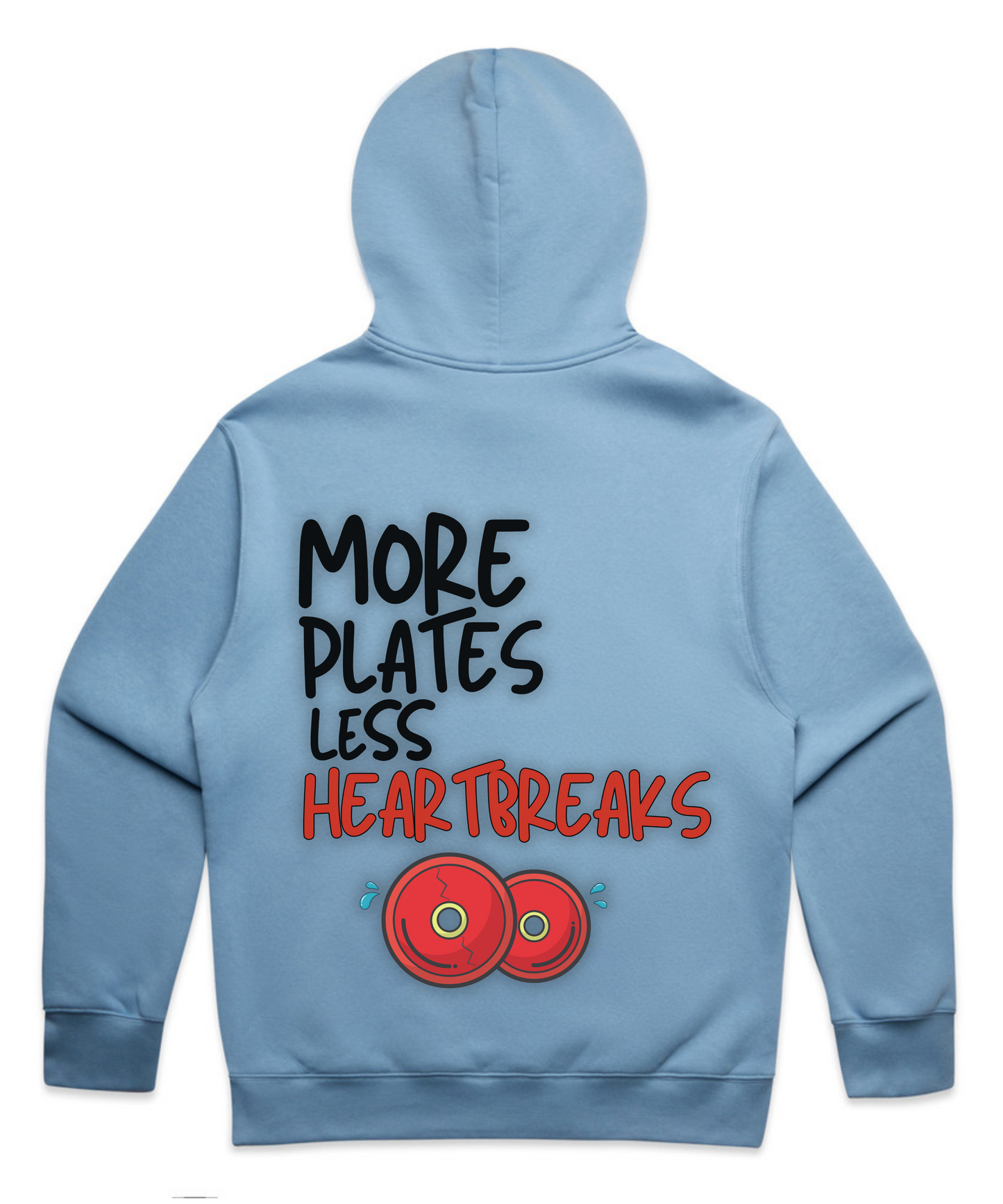 ”More Plates, Less Heartbreaks” - Unisex Oversized Pumpcover Hoodie
