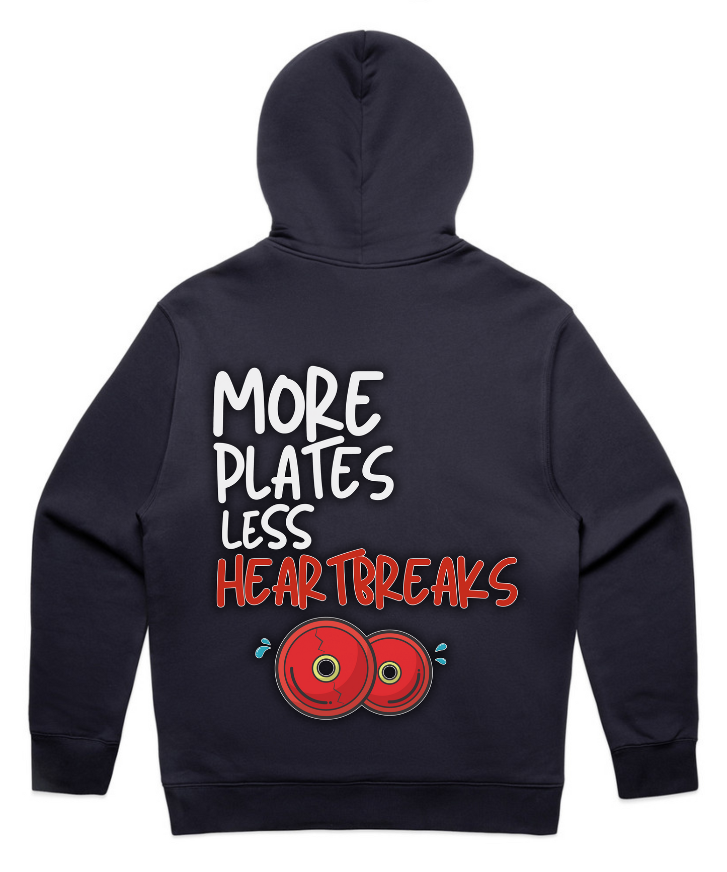 More Plates, Less Heartbreaks - Unisex Oversized Pumpcover Hoodie
