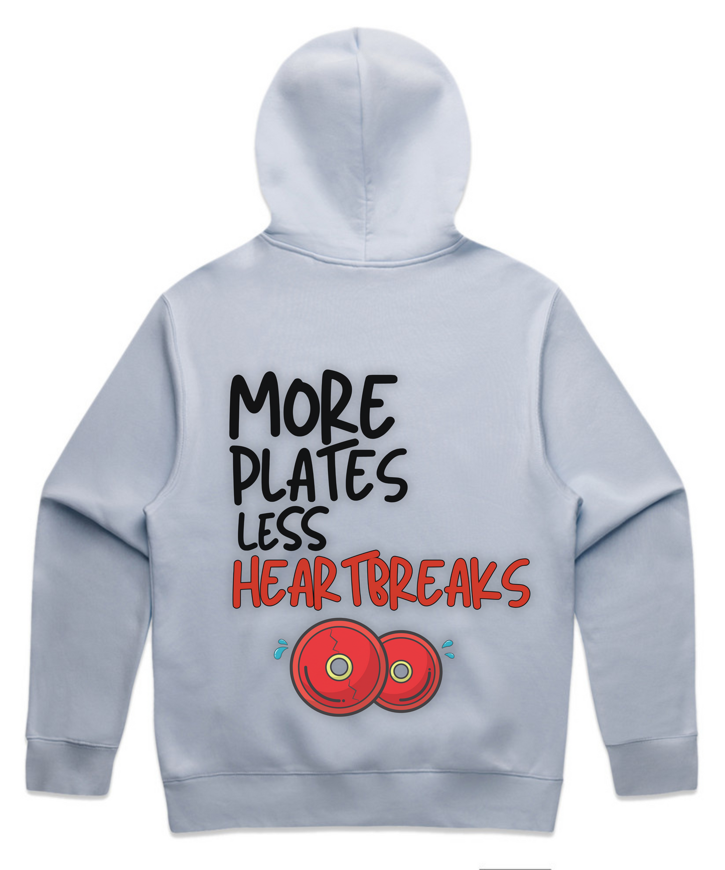 ”More Plates, Less Heartbreaks” - Unisex Oversized Pumpcover Hoodie