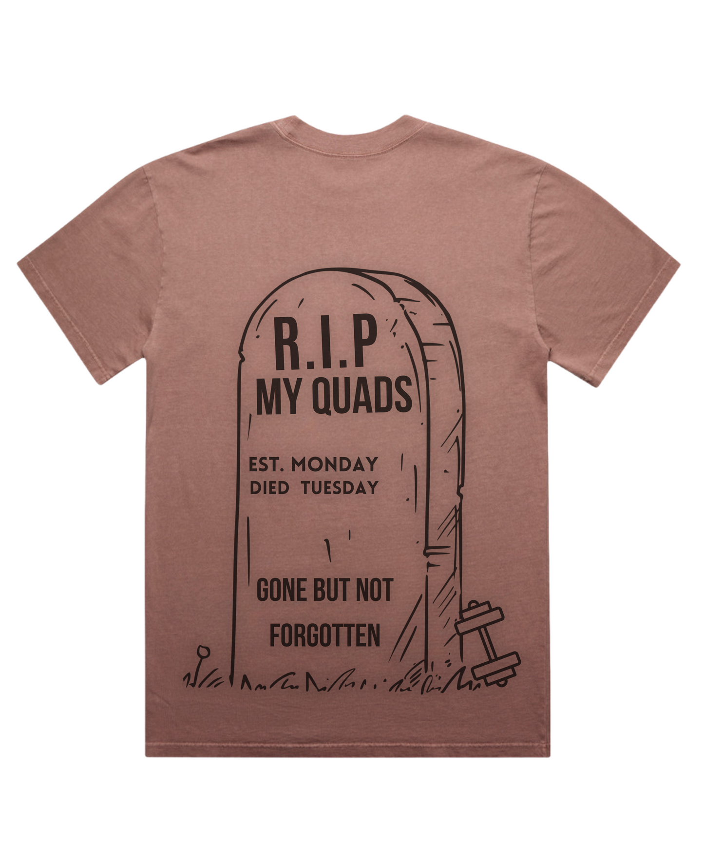 ”🪦 RIP MY QUADS”– Unisex Oversized Heavyweight Pumpcover Tee