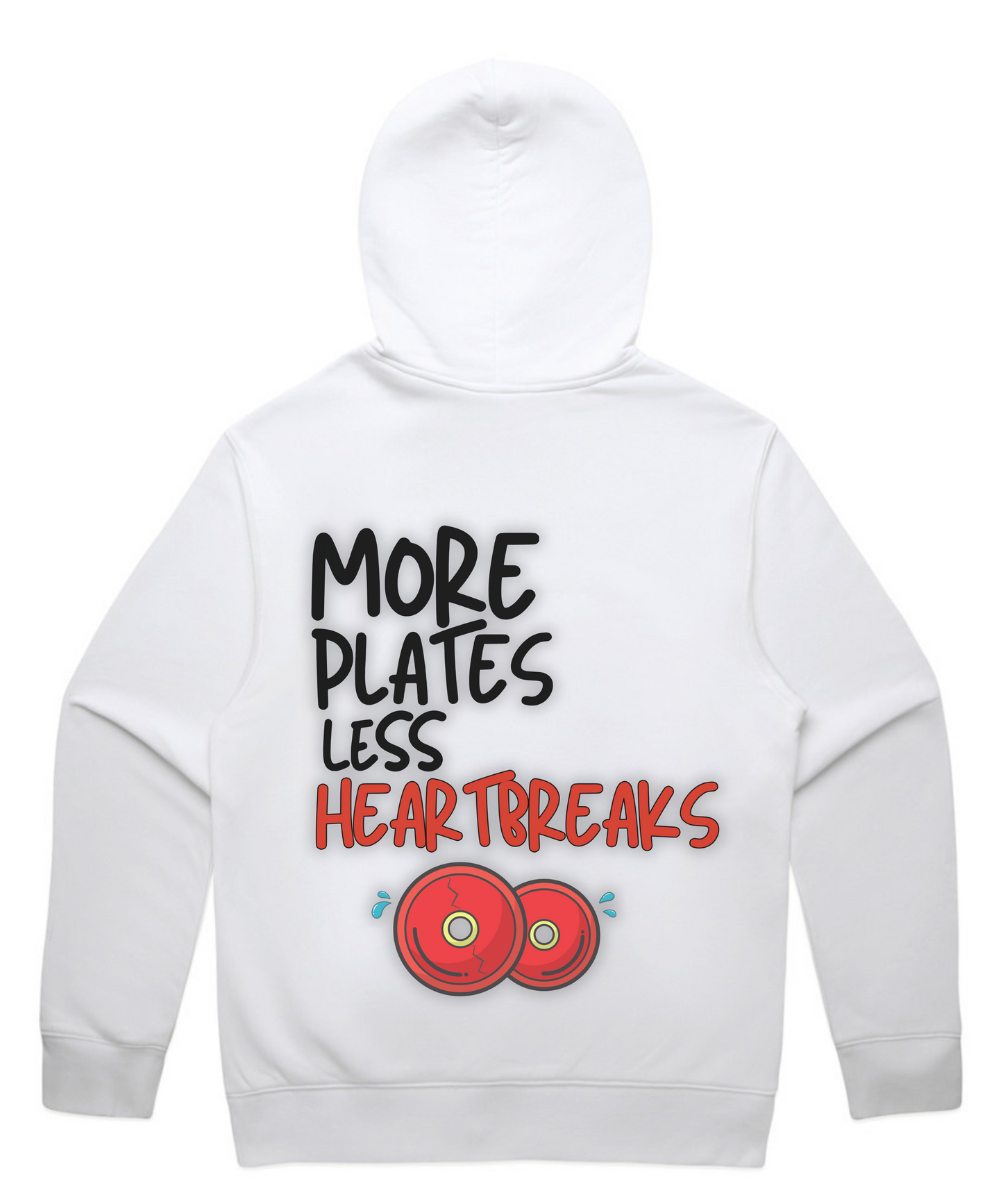 ”More Plates, Less Heartbreaks” - Unisex Oversized Pumpcover Hoodie
